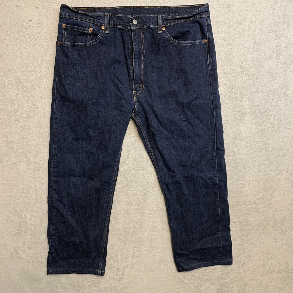 Levi's 505 Regular Fit Jeans Mens 40x30 Dark Wash Indigo Excellent Straight Leg